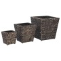Conjunto de arriates 3 piezas jacinto de agua marrón de vidaXL, Maceteros y jardineras - Ref: Foro24-45572, Precio: 63,83 €, ...