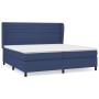 Cama box spring con colchón tela azul 200x200 cm de , Camas y somieres - Ref: Foro24-3128075, Precio: 703,55 €, Descuento: %
