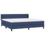 Box spring bed with blue fabric mattress 200x200 cm by , Beds and slatted bases - Ref: Foro24-3129903, Price: 584,36 €, Disco...