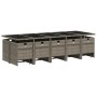 Set comedor de jardín con cojines 15 pzas ratán sintético gris en Conjuntos de jardín | Comprar online en Foru.es