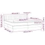 Box spring bed with blue fabric mattress 200x200 cm by , Beds and slatted bases - Ref: Foro24-3129903, Price: 584,36 €, Disco...
