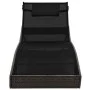 Tumbona con cojín ratán PE marrón de vidaXL, Tumbonas - Ref: Foro24-44716, Precio: 90,97 €, Descuento: %