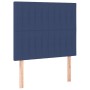 Cama box spring colchón y luces LED tela azul 100x200 cm de , Camas y somieres - Ref: Foro24-3135019, Precio: 372,39 €, Descu...