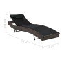 Tumbona con cojín ratán PE marrón de vidaXL, Tumbonas - Ref: Foro24-44716, Precio: 115,18 €, Descuento: %