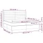 Box spring bed mattress and LED lights blue fabric 200x200 cm by , Beds and slatted bases - Ref: Foro24-3138987, Price: 668,5...