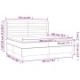 Cama box spring colchón y luces LED tela azul 200x200 cm de , Camas y somieres - Ref: Foro24-3138987, Precio: 678,22 €, Descu...