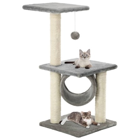 Rascador para gatos con poste rascador de sisal 65 cm gris de vidaXL, Mobiliario para gatos - Ref: Foro24-170546, Precio: 40,...
