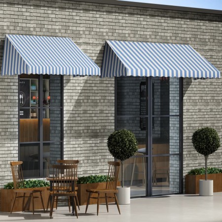 Toldo para bar 400x120 cm azul y blanco de vidaXL, Toldos - Ref: Foro24-143725, Precio: 188,25 €, Descuento: %