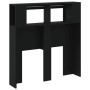 Cabecero con LED madera de ingeniería negro 100x18,5x103,5 cm de , Cabeceros y pies de cama - Ref: Foro24-837331, Precio: 74,...