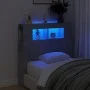 Cabecero LED madera ingeniería gris hormigón 100x18,5x103,5 cm de , Cabeceros y pies de cama - Ref: Foro24-837333, Precio: 61...