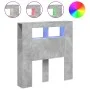 Cabecero LED madera ingeniería gris hormigón 100x18,5x103,5 cm de , Cabeceros y pies de cama - Ref: Foro24-837333, Precio: 61...