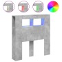 Cabecero LED madera ingeniería gris hormigón 100x18,5x103,5 cm de , Cabeceros y pies de cama - Ref: Foro24-837333, Precio: 61...