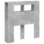 Concrete gray engineered wood LED headboard 100x18.5x103.5 cm by , Headboards and footboards - Ref: Foro24-837333, Price: 61,...