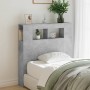 Cabecero LED madera ingeniería gris hormigón 100x18,5x103,5 cm de , Cabeceros y pies de cama - Ref: Foro24-837333, Precio: 61...