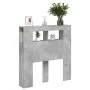 Concrete gray engineered wood LED headboard 100x18.5x103.5 cm by , Headboards and footboards - Ref: Foro24-837333, Price: 61,...