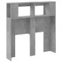 Concrete gray engineered wood LED headboard 100x18.5x103.5 cm by , Headboards and footboards - Ref: Foro24-837333, Price: 61,...