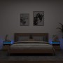Mesitas de noche con luces LED 2 uds roble Sonoma 40x39x48,5 cm de , Mesitas de noche - Ref: Foro24-836789, Precio: 97,78 €, ...