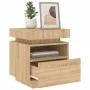 Mesitas de noche con luces LED 2 uds roble Sonoma 40x39x48,5 cm de , Mesitas de noche - Ref: Foro24-836789, Precio: 94,74 €, ...