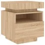 Mesitas de noche con luces LED 2 uds roble Sonoma 40x39x48,5 cm de , Mesitas de noche - Ref: Foro24-836789, Precio: 94,74 €, ...