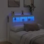 Headboard with LED white engineered wood 140x18.5x103.5 cm by , Headboards and footboards - Ref: Foro24-837344, Price: 91,81 ...
