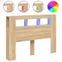 Cabecero LED madera ingeniería roble Sonoma 140x18,5x103,5 cm de , Cabeceros y pies de cama - Ref: Foro24-837346, Precio: 68,...