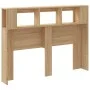 LED headboard engineered wood Sonoma oak 140x18.5x103.5 cm by , Headboards and footboards - Ref: Foro24-837346, Price: 68,86 ...