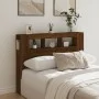 Cabecero LED madera ingeniería marrón roble 140x18,5x103,5 cm de , Cabeceros y pies de cama - Ref: Foro24-837350, Precio: 82,...