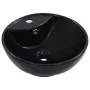 Lavabo con rebosadero 46,5x18 cm cerámica negro de vidaXL, Lavabos - Ref: Foro24-143904, Precio: 47,58 €, Descuento: %