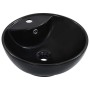 Lavabo con rebosadero 46,5x18 cm cerámica negro de vidaXL, Lavabos - Ref: Foro24-143904, Precio: 58,89 €, Descuento: %