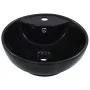 Washbasin with overflow 46.5x18 cm black ceramic by vidaXL, Sinks - Ref: Foro24-143904, Price: 47,58 €, Discount: %