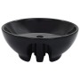 Lavabo con rebosadero 46,5x18 cm cerámica negro de vidaXL, Lavabos - Ref: Foro24-143904, Precio: 58,89 €, Descuento: %