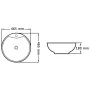 Lavabo con rebosadero 46,5x18 cm cerámica negro de vidaXL, Lavabos - Ref: Foro24-143904, Precio: 47,58 €, Descuento: %