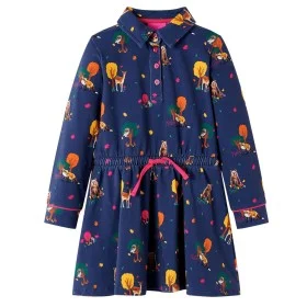 Children's long-sleeved navy blue cord dress 128 by , Children's dresses - Ref: Foro24-13962, Price: 14,97 €, Discount: %