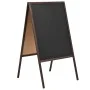 Pizarra de pie de doble cara madera de cedro 60x80 cm de vidaXL, Pizarras - Ref: Foro24-246428, Precio: 57,37 €, Descuento: %