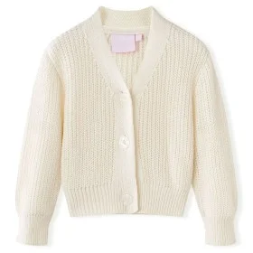 Cárdigan de punto infantil blanco nieve 92 de , Ropa de abrigo para niños - Ref: Foro24-14585, Precio: 13,42 €, Descuento: %