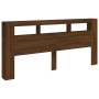Cabecero LED madera ingeniería roble marrón 220x18,5x103,5 cm de , Cabeceros y pies de cama - Ref: Foro24-837378, Precio: 108...