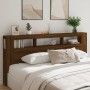 Cabecero LED madera ingeniería roble marrón 220x18,5x103,5 cm de , Cabeceros y pies de cama - Ref: Foro24-837378, Precio: 108...