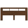 Cabecero LED madera ingeniería roble marrón 220x18,5x103,5 cm de , Cabeceros y pies de cama - Ref: Foro24-837378, Precio: 108...