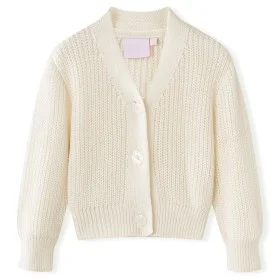 Cárdigan de punto infantil blanco nieve 116 de , Ropa de abrigo para niños - Ref: Foro24-14587, Precio: 13,42 €, Descuento: %