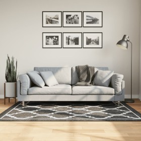 Alfombra lavable antideslizante negro y blanco 120x180 cm de , Alfombras - Ref: Foro24-136605, Precio: 42,16 €, Descuento: %