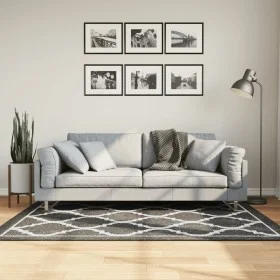 Alfombra lavable antideslizante negro y blanco 120x180 cm de , Alfombras - Ref: Foro24-136605, Precio: 37,76 €, Descuento: %
