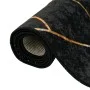Alfombra lavable antideslizante negro y dorado 160x230 cm de , Alfombras - Ref: Foro24-136618, Precio: 52,51 €, Descuento: %