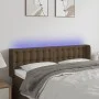Dark brown fabric headboard with LED 147x16x78/88 cm by , Headboards and footboards - Ref: Foro24-3123671, Price: 69,19 €, Di...