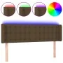 Dark brown fabric headboard with LED 147x16x78/88 cm by , Headboards and footboards - Ref: Foro24-3123671, Price: 69,19 €, Di...