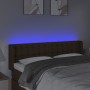 Cabecero con LED de tela marrón oscuro 147x16x78/88 cm de , Cabeceros y pies de cama - Ref: Foro24-3123671, Precio: 71,38 €, ...