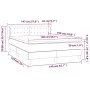 Boxspringbett mit dunkelbrauner Stoffmatratze 140x190 cm von , Betten und Lattenroste - Ref: Foro24-3126560, Preis: 440,60 €,...