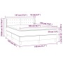 Cama box spring con colchón tela marrón oscuro 140x190 cm de , Camas y somieres - Ref: Foro24-3130588, Precio: 452,16 €, Desc...