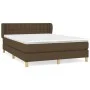 Box spring bed with dark brown fabric mattress 140x200 cm by , Beds and slatted bases - Ref: Foro24-3127128, Price: 429,11 €,...