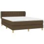 Box spring bed with dark brown fabric mattress 140x200 cm by , Beds and slatted bases - Ref: Foro24-3127128, Price: 429,11 €,...