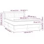 Box spring bed with dark brown fabric mattress 140x200 cm by , Beds and slatted bases - Ref: Foro24-3127128, Price: 429,11 €,...